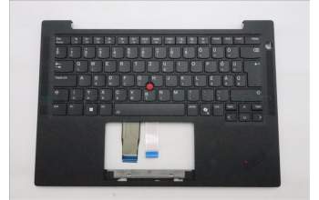 Lenovo 5M11Q54601 C-Cover with keyboard, Hungarian, Black, Backlight, UK