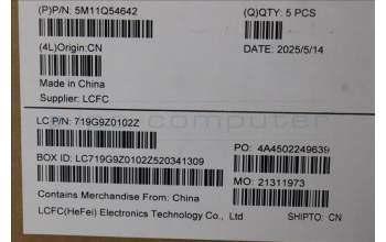 Lenovo 5M11Q54642 C-Cover with keyboard, Spanish LA, Black, Backlight, UK