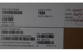 Lenovo 5M11Q54661 C-Cover with keyboard, Nordic, Black, Backlight, UK