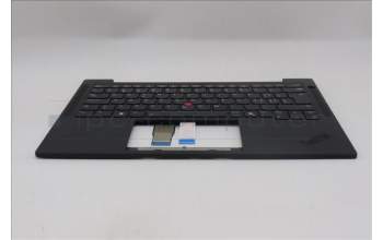 Lenovo 5M11Q54709 C-Cover with keyboard, Switzerland, Black, Backlight, UK