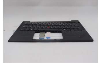 Lenovo 5M11Q54793 C-Cover with keyboard, Belgian, Black, Backlight, UK