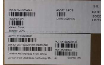 Lenovo 5M11Q54893 C-Cover with keyboard, Greek, Black, Backlight, US