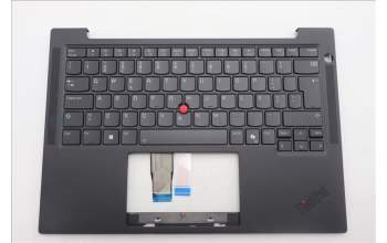 Lenovo 5M11Q54977 C-Cover with keyboard, Portuguese, Black, Backlight, UK