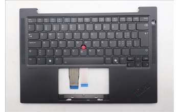 Lenovo 5M11Q55018 C-Cover with keyboard, Switzerland, Black, Backlight, UK