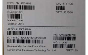 Lenovo 5M11Q55100 C-Cover with keyboard, Belgian, FingerPrint Reader, UK