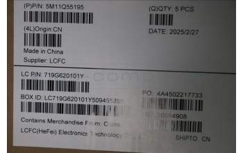 Lenovo 5M11Q55195 C-Cover with keyboard, Danish, FingerPrint Reader, UK