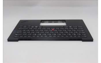 Lenovo 5M11Q55966 C-Cover with keyboard, Belgian, Deep Black, FingerPrint Reader, WLAN, UK