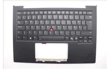 Lenovo 5M11Q55971 C-Cover with keyboard, Danish, Deep Black, FingerPrint Reader, WLAN, UK