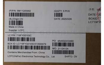 Lenovo 5M11Q55992 C-Cover with keyboard, Spanish, Deep Black, FingerPrint Reader, WLAN, UK