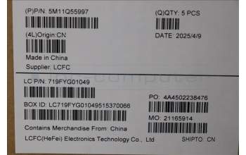 Lenovo 5M11Q55997 C-Cover with keyboard, Turkish, Deep Black, FingerPrint Reader, WLAN, UK