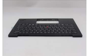 Lenovo 5M11Q56015 C-Cover with keyboard, Greek, Deep Black, FingerPrint Reader, WWAN, US