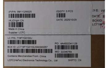 Lenovo 5M11Q56025 MECH_ASM GRP_KBD_BZL_NORDIC_WW_DB_CHY