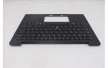 Lenovo 5M11Q56040 C-Cover with keyboard, Belgian, Deep Black, FingerPrint Reader, WWAN, UK