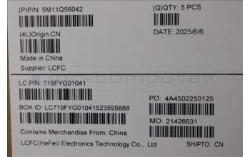 Lenovo 5M11Q56042 C-Cover with keyboard, Bulgarian, Deep Black, FingerPrint Reader, WWAN, UK