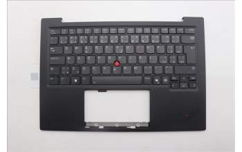 Lenovo 5M11Q56044 C-Cover with keyboard, Czech Slovakian, Deep Black, FingerPrint Reader, WWAN, UK