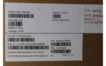 Lenovo 5M11Q56045 MECH_ASM GRP_KBD_BZL_DEN_WW_DB_LTN
