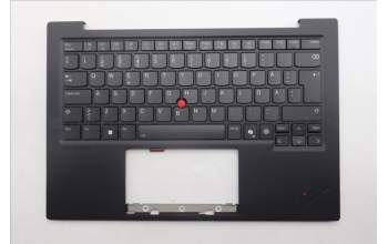 Lenovo 5M11Q56067 C-Cover with keyboard, Swedish/Finnish, Deep Black, FingerPrint Reader, WWAN, UK