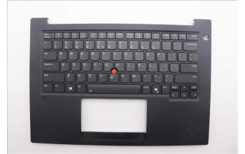 Lenovo 5M11Q60603 C-Cover with keyboard, US English Euro, Black, Backlight, US