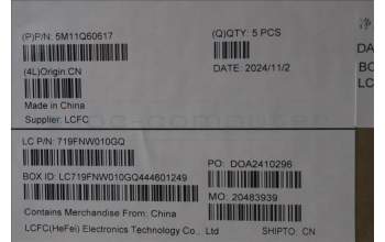 Lenovo 5M11Q60617 C-Cover with keyboard, German, Black, Backlight, UK