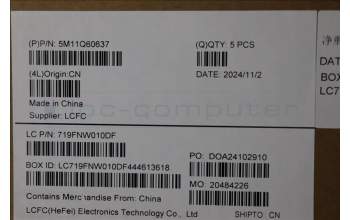 Lenovo 5M11Q60637 C-Cover with keyboard, Italian, Black, Backlight, UK