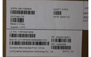 Lenovo 5M11Q60645 C-Cover with keyboard, Korean, Black, Backlight, US