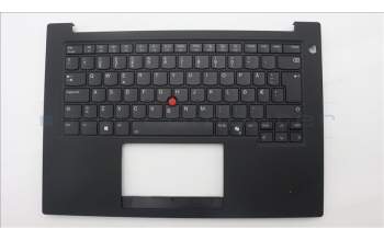 Lenovo 5M11Q60652 C-Cover with keyboard, Norwegian, Black, Backlight, UK