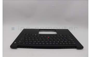 Lenovo 5M11Q60653 C-Cover with keyboard, Norwegian, Black, Backlight, UK