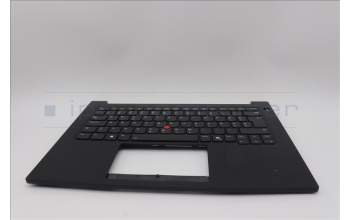 Lenovo 5M11Q60669 C-Cover with keyboard, Slovenian, Black, Backlight, UK