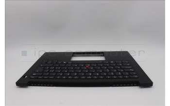 Lenovo 5M11Q60681 C-Cover with keyboard, Switzerland, Black, Backlight, UK
