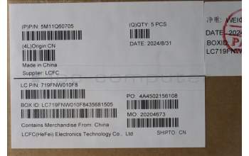 Lenovo 5M11Q60705 C-Cover with keyboard, Ukraine, Black, Backlight, US