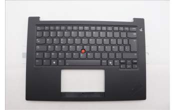 Lenovo 5M11Q60721 C-Cover with keyboard, Belgian, Black, Backlight, UK