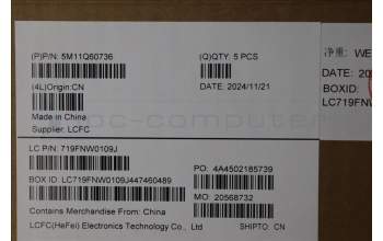 Lenovo 5M11Q60736 C-Cover with keyboard, Bulgarian, Black, Backlight, UK