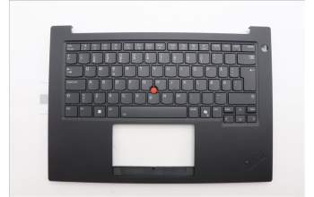 Lenovo 5M11Q60759 C-Cover with keyboard, Danish, Black, Backlight, UK