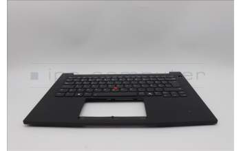 Lenovo 5M11Q60759 C-Cover with keyboard, Danish, Black, Backlight, UK