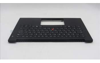 Lenovo 5M11Q60804 C-Cover with keyboard, German, Black, Backlight, Smart Card Reader, UK