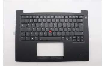 Lenovo 5M11Q60841 C-Cover with keyboard, Norwegian, Black, Backlight, UK