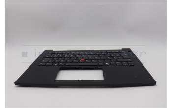 Lenovo 5M11Q60849 C-Cover with keyboard, Portuguese, Black, Backlight, Smart Card Reader, UK
