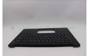 Lenovo 5M11Q60849 C-Cover with keyboard, Portuguese, Black, Backlight, Smart Card Reader, UK