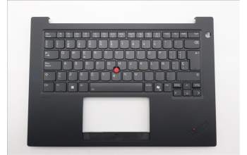 Lenovo 5M11Q60859 C-Cover with keyboard, Spanish, Black, Backlight, Smart Card Reader, UK