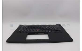 Lenovo 5M11Q60869 C-Cover with keyboard, Switzerland, Black, Backlight, UK