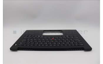 Lenovo 5M11Q60869 C-Cover with keyboard, Switzerland, Black, Backlight, UK