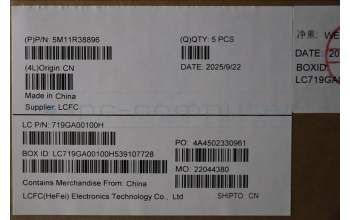 Lenovo 5M11R38896 C-Cover with keyboard, Slovenian, Luna Grey, FingerPrint Reader, WLAN, UK