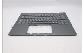 Lenovo 5M11R38912 C-Cover with keyboard, UK English, Luna Grey, FingerPrint Reader, WLAN, UK