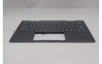 Lenovo 5M11R38918 C-Cover with keyboard, Arabic, Luna Grey, FingerPrint Reader, WLAN, US