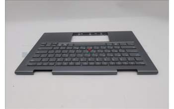 Lenovo 5M11R38946 C-Cover with keyboard, Hebrew, Luna Grey, FingerPrint Reader, WLAN, US
