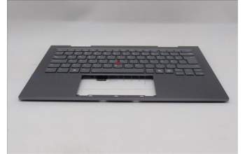 Lenovo 5M11R38962 C-Cover with keyboard, Norwegian, Luna Grey, FingerPrint Reader, WLAN, UK