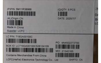 Lenovo 5M11R38966 C-Cover with keyboard, Portuguese, Luna Grey, FingerPrint Reader, WLAN, UK