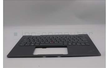 Lenovo 5M11R39418 C-Cover with keyboard, Estonian, Luna Grey, FingerPrint Reader, WWAN, UK