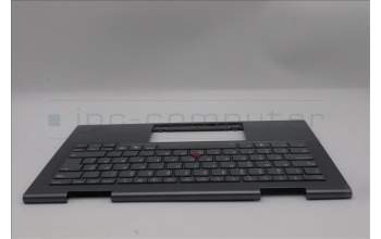 Lenovo 5M11R39418 C-Cover with keyboard, Estonian, Luna Grey, FingerPrint Reader, WWAN, UK