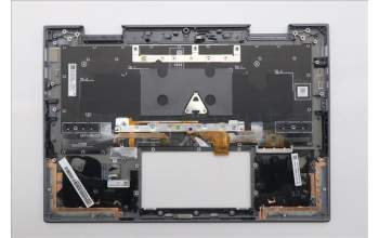 Lenovo 5M11R39420 C-Cover with keyboard, US English Euro, Luna Grey, FingerPrint Reader, WWAN, US